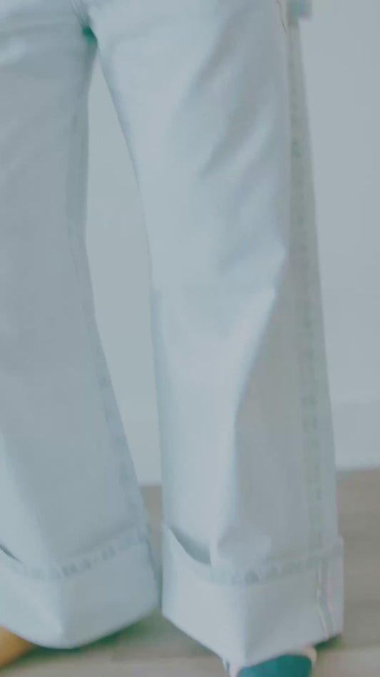 001 - Stonewashed 14.5oz Selvedge Denim & Leather Carpenter Jeans[sold out]